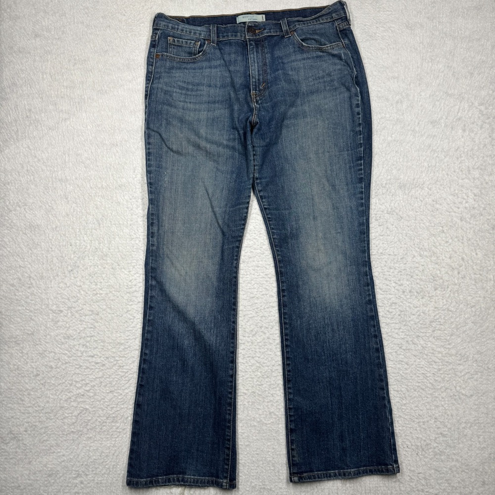 Levi's 515 Mid Rise Boot Cut Jeans Blue Denim Pants Women's Size 14 (34x30)